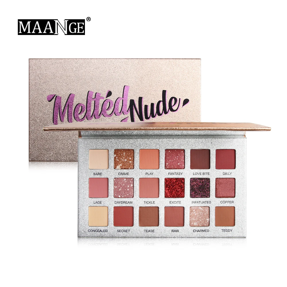 

MAANGE 18 Color Eye Shadow Palette Waterproof Long Lasting Glitter Blending Matte Eyeshadow Palette Face Makeup Cosmetic TSLM1