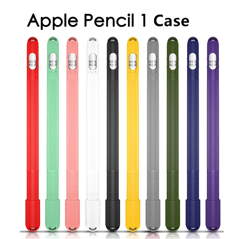 Fanshu мягкий красочный силиконовый чехол, совместимый для Apple Pencil 1, 2, чехол для iPad, планшета, стилус, защитный чехол