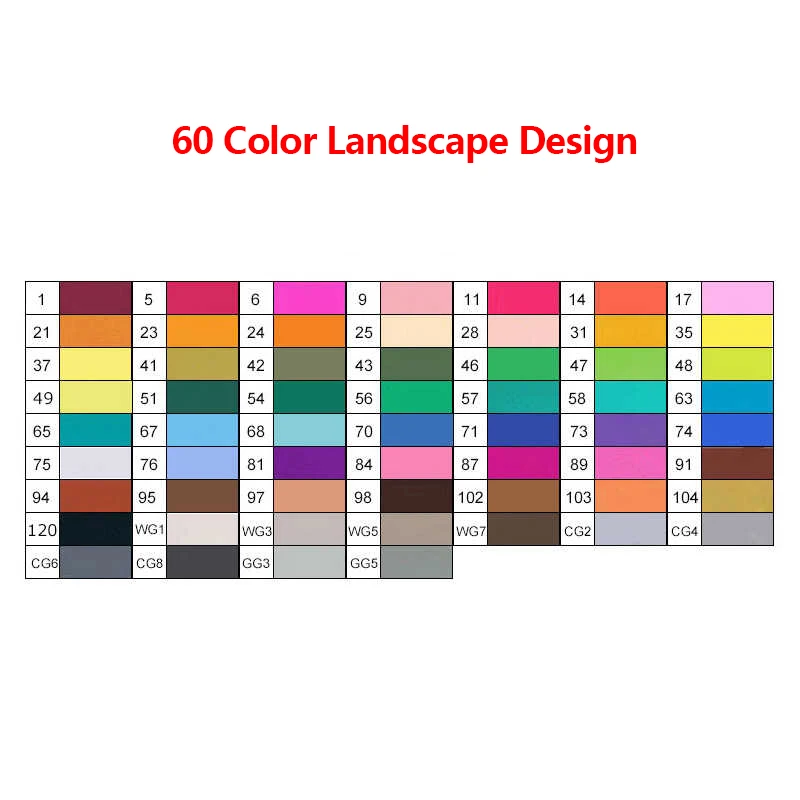 TouchFIVE 30/40/60/80/168 Цвет маркер для рисования набор двойной головой художественный эскиз жирной на спиртовой основе маркеры для анимации Manga - Цвет: 60-Landscape Design
