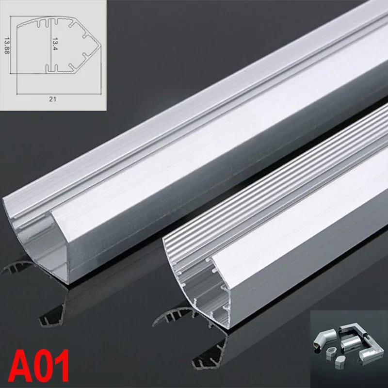 A01 50 Sets 200cm LED Bar Lights Housing V Shape Triangle Aluminum Profile Channel for Counter | Лампы и освещение