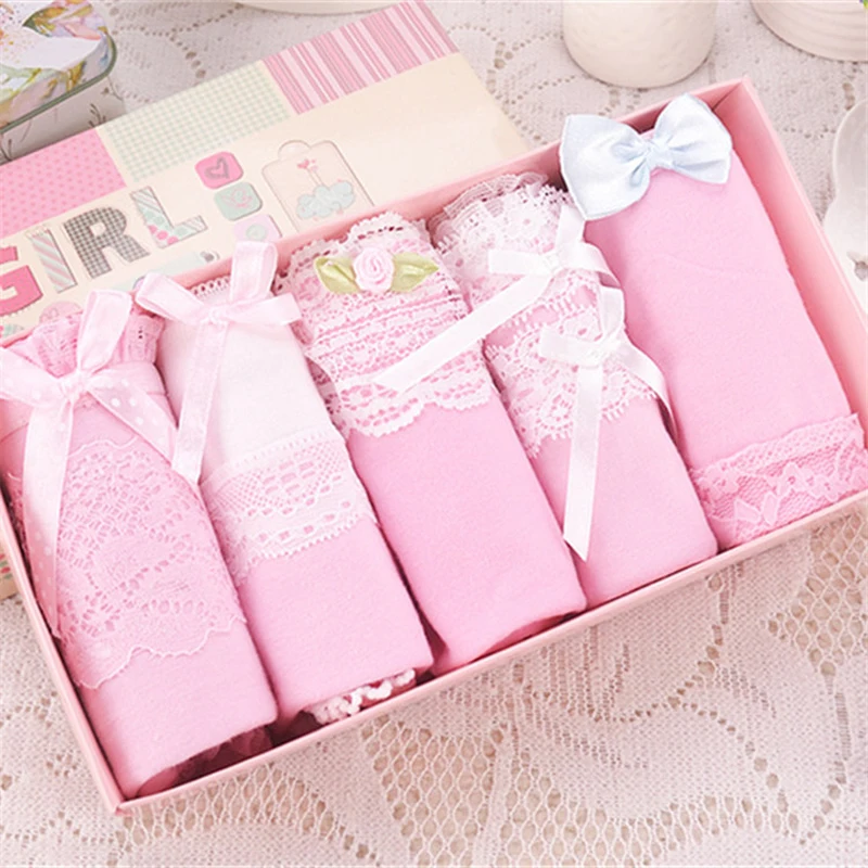 Трусики 5 шт./лот женское нижнее белье трусики для детей девушек сексуальные