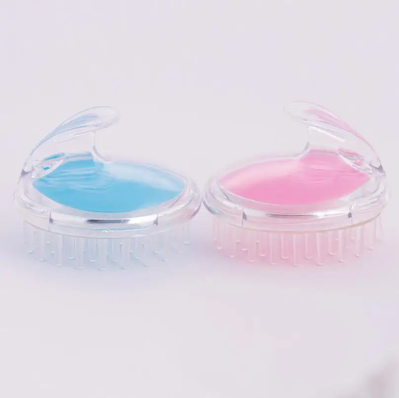 Round Silicone Head Massager To Wash Brush Massage Scalp Itching Bath
