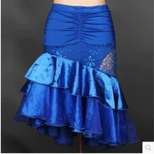 Новое поступление, костюм для латинских танцев, Сексуальная кружевная короткая юбка, 3 вида цветов для женщин, конкурс латиноамериканских танцев, юбка