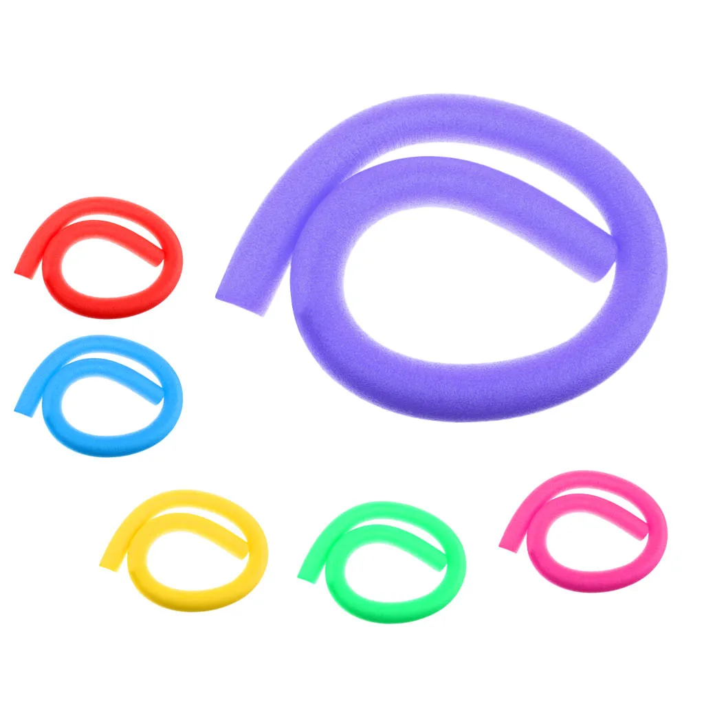 Kids Adlts Lightweight Water Floating Swimming Pool Noodle Solid Core Swim Float Buoy Training Aid Gear Accessories - 7 Colors