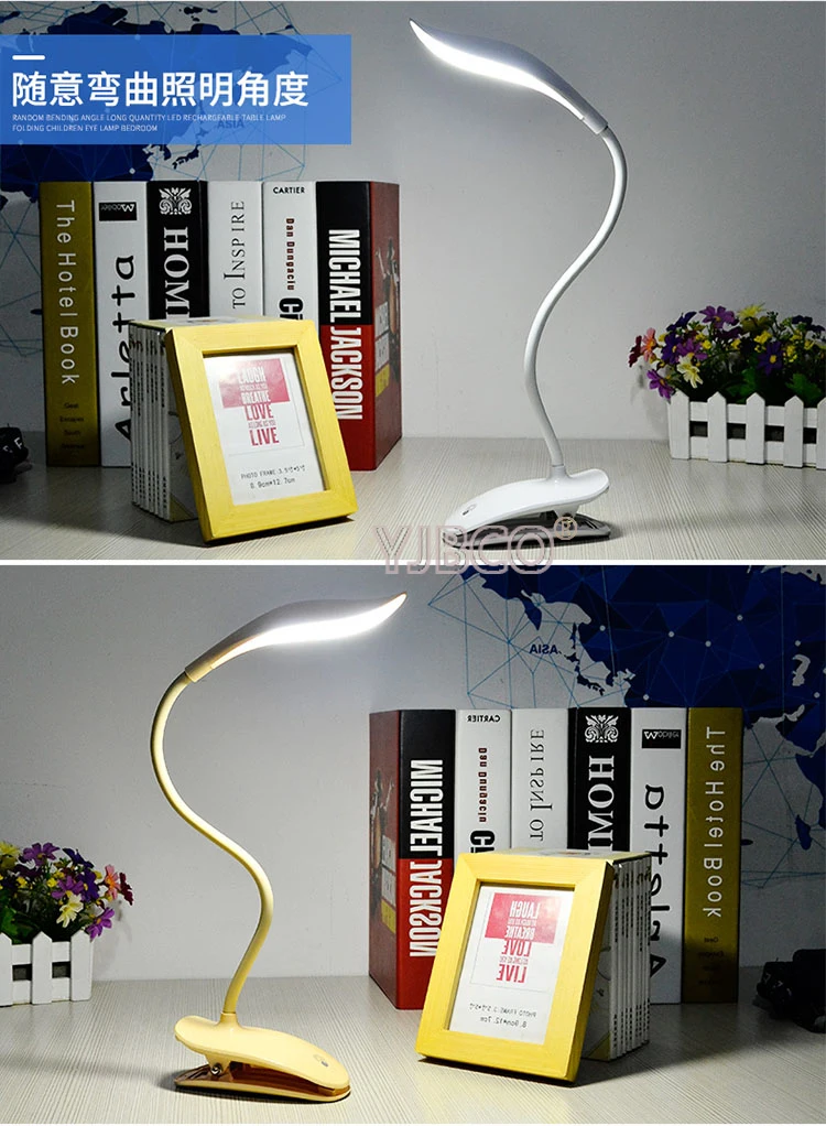  Duration Power Desk lamp USB Table Lamp 20 LED Table lamp with Clip Reading Bed Light LED Desk lamp