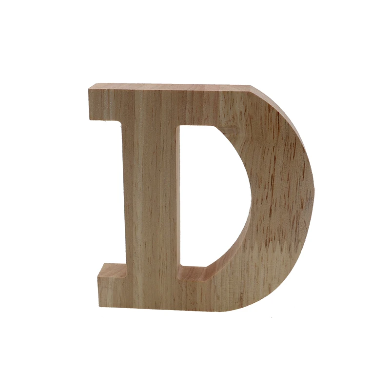 RUNBAZEF Decor Color Wooden Letter 26 Wood English Alphabet Letters Home Wedding Party Tools Decoration Number DIY Handcrafts - Цвет: D