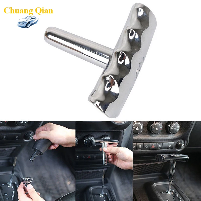 Ceny Chuang qian stop cynkowy t uchwyt Shifter gałka zmiany biegów dla Jeep Dodge Challenger ładowarka kaliber RAM JCUV 2008 2015 akcesoria samochodowe