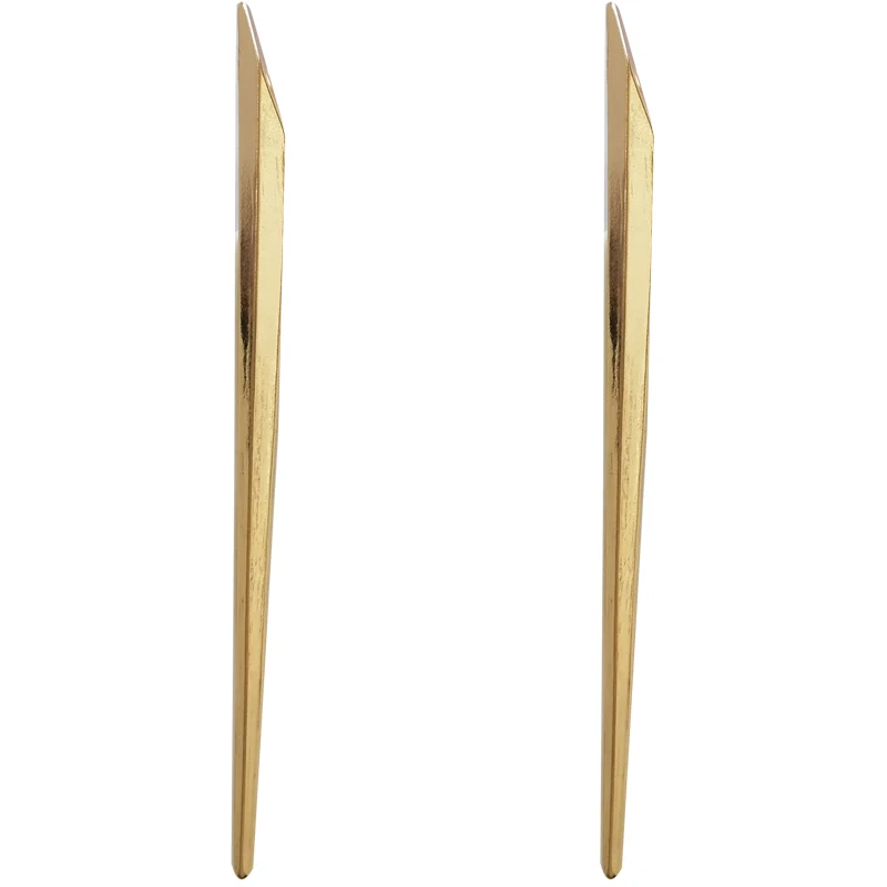 

Retro geometric one shape earrings personality simple alloy electroplating trend exaggerated long ear studs