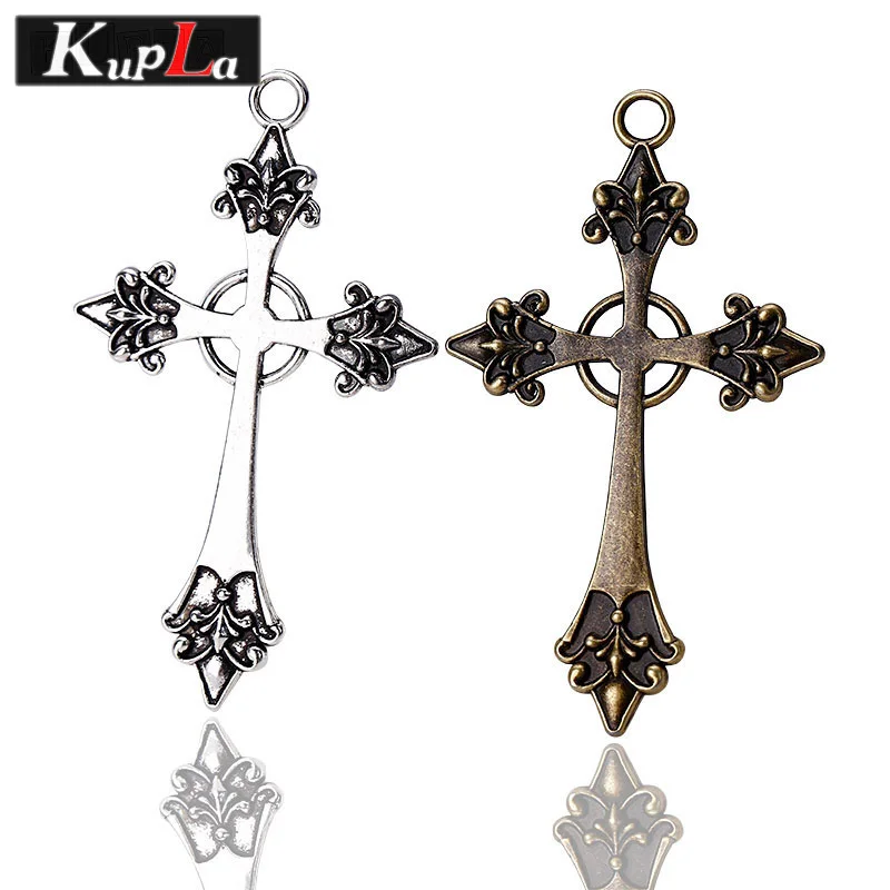 Classic Vintage Metal Religious Cross Charms DIY Jewelry Handmade Cross