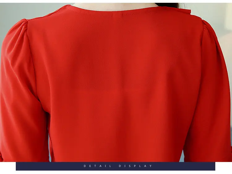 Chiffon Blusas Mujer 2018 Moda Women Blouses Summer Flare Sleeve Ruffle Shirts Femme Fashion Office Plus Size Tops Ladies S-3XL (12)