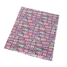 Дэвид аксессуары 50*145 см с рисунком кота полиэстер хлопок ткани Детская домашняя Подушки Текстиль DIY Швейные Ткань, c2252