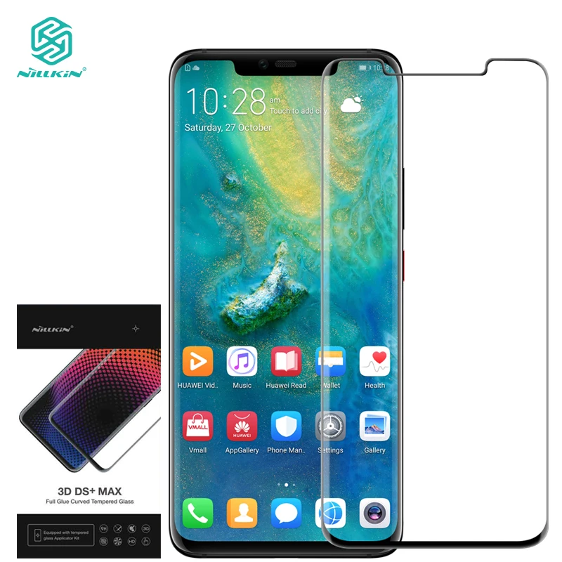 Nillkin полное клеевое стекло для huawei mate 20 Pro Защитная пленка для экрана закаленное стекло 9D 9H безопасные инструменты для бесплатной установки