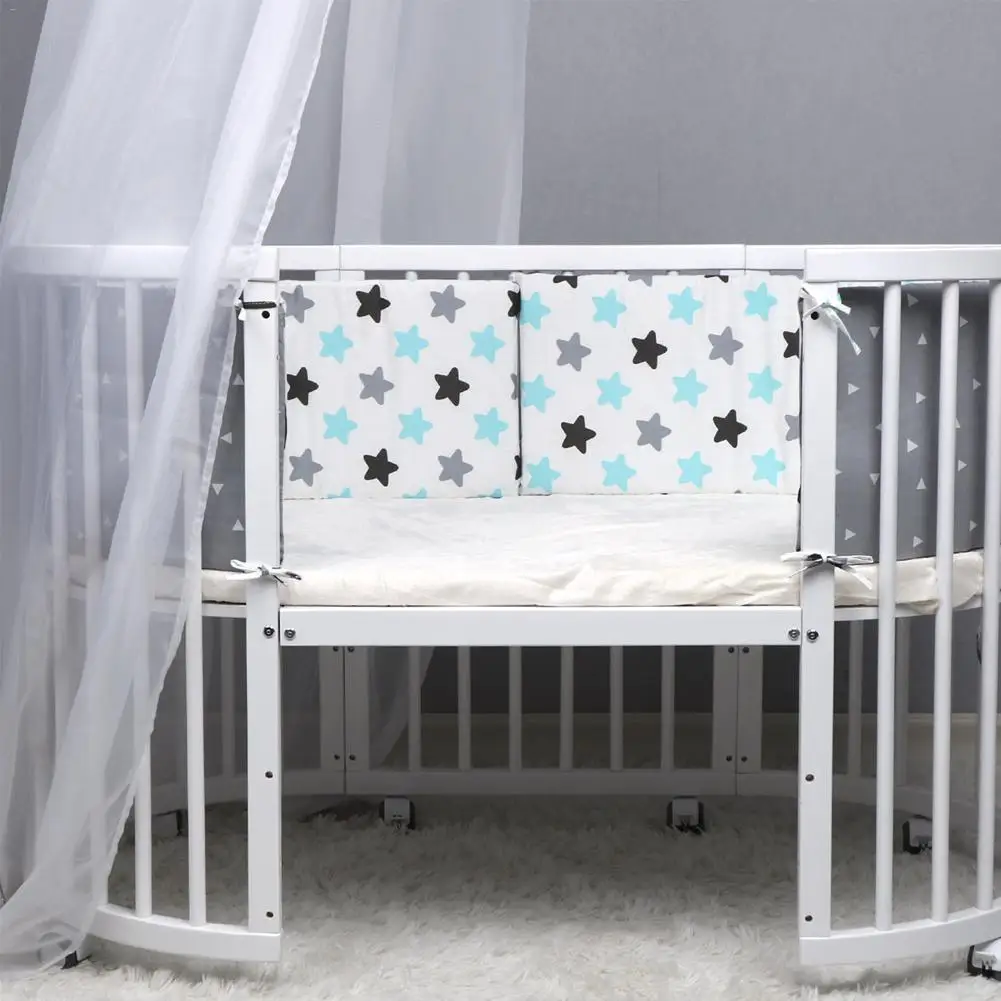 Горячие скандинавские звезды дизайн детская кровать утолщенные бамперы цельная дышащая кроватка вокруг подушки защита для кроватки подушки для новорожденных