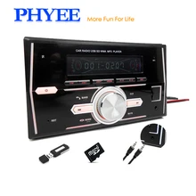 PHYEE 2 Din автомагнитола USB SD FM MP3 Bluetooth Автомагнитола Аудиоустройство Автофокусировка ISO Пульт дистанционного управления Многоцветное освещение MP9003BT