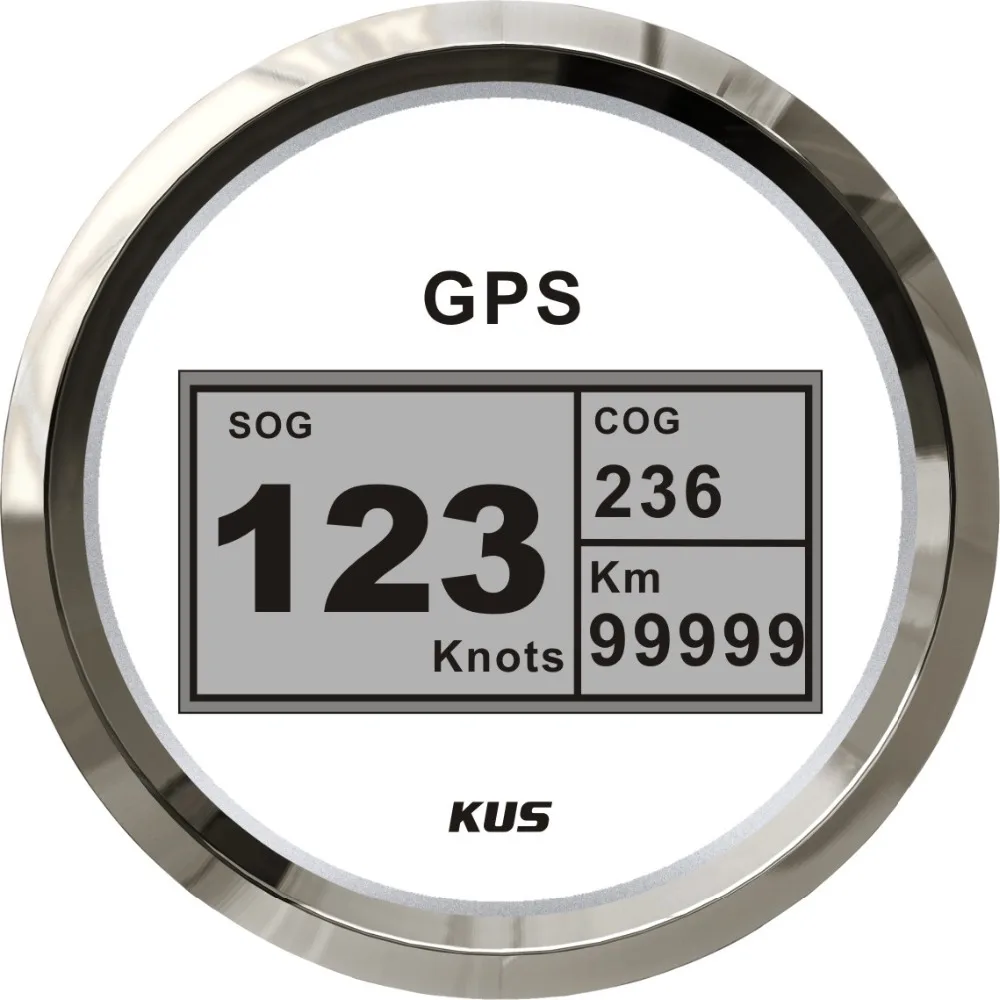 KUS gps для лодки измеритель скорости цифровой lcd датчик скорости SOG COG узлы компас с gps антенной 85 мм Морской грузовик, автомобиль, мотоцикл