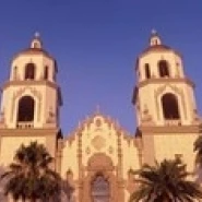 Low angle view of a cathedral  St. Augustine Cathedral  Tucson  Arizona  USA Poster Print (18 x 6)