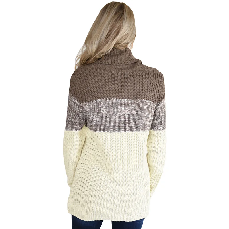 Brown-Cowl-Neck-Color-Blocked-Sweater-LC27944-17-2 