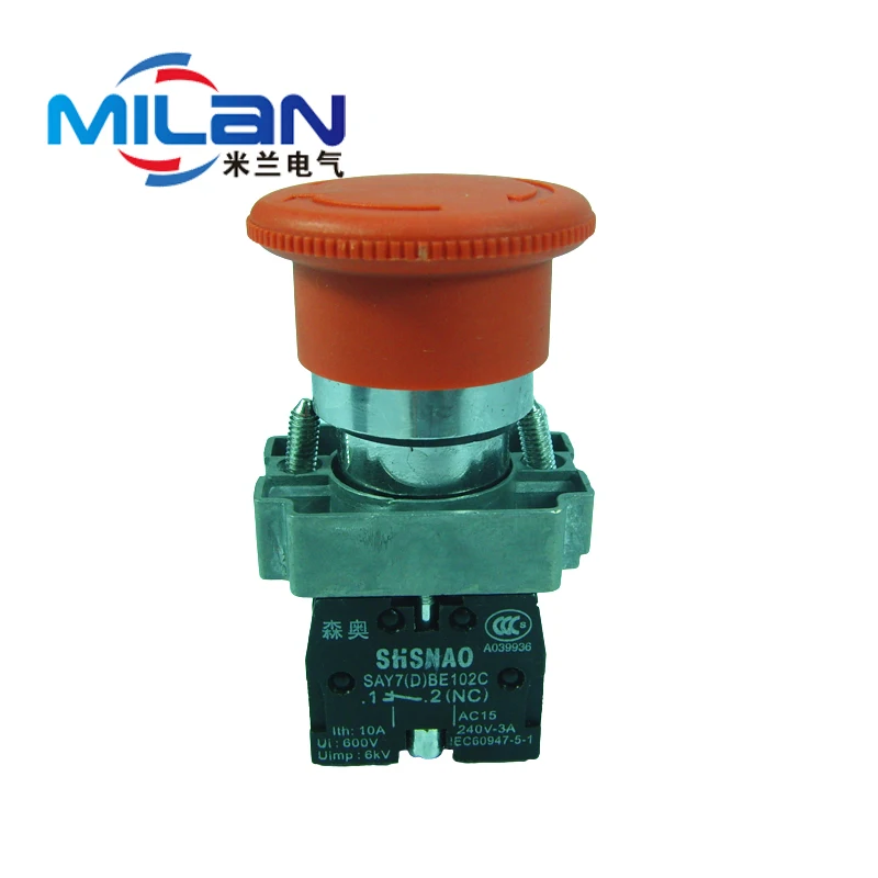 Metal MOUNTS MOMENTARY N//O normally open PUSH BUTTON SWITCH DC RED on//off b9