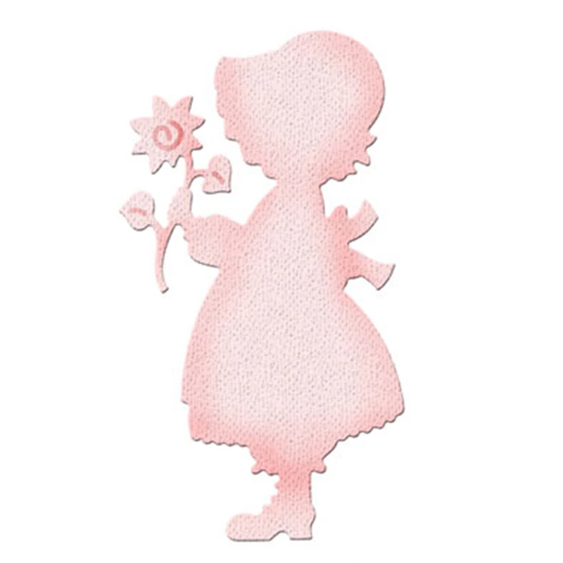 

HamyHo Metal Steel Cutting Dies Girl flower Frame Craft Embossing Dies Stencil for Making Scrapbook Album Card 2019 New Die Cut