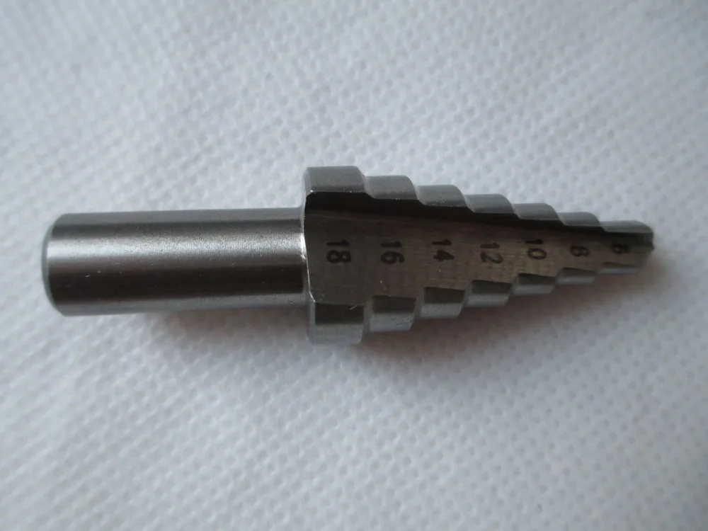 

Fixmee 6-18mm Metric Step Drill Bit 7 Steps (6,8,10,12,14,16,18mm) Stepped Cone Drill