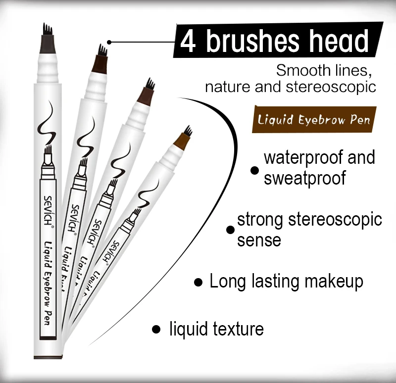 Sevich, микроблейдинг, ручка для татуировки бровей, тонкий эскиз, жидкая ручка для бровей, водостойкая тату, прочный карандаш для бровей, защита от пятен