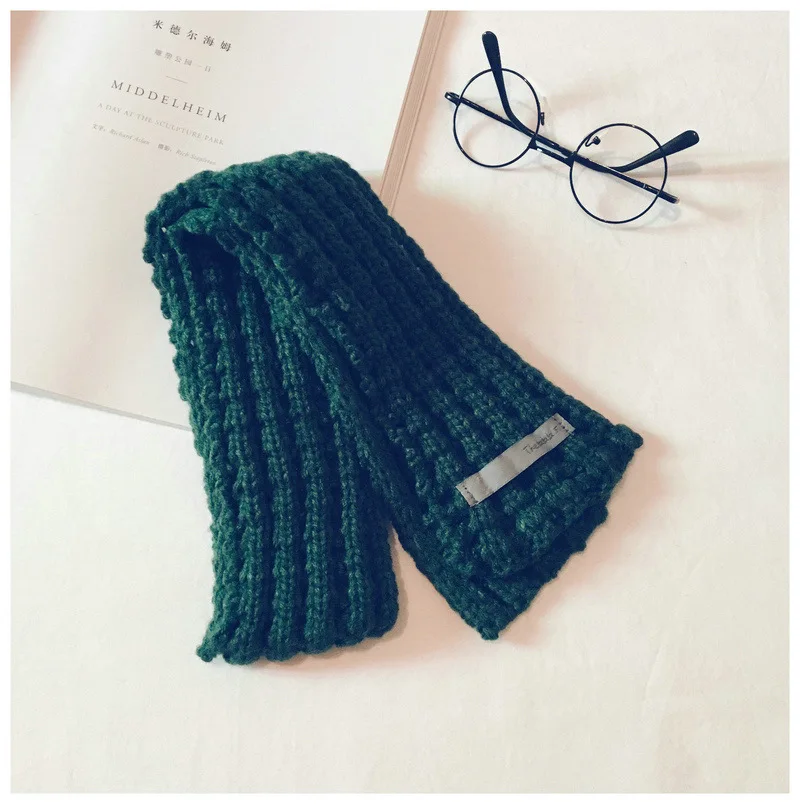 2018 Autumn And Winter New Boys And Girls Knit Scarf Children Wild Korean Version Of The Solid Color Wool Baby Scarf GCG77  (6)