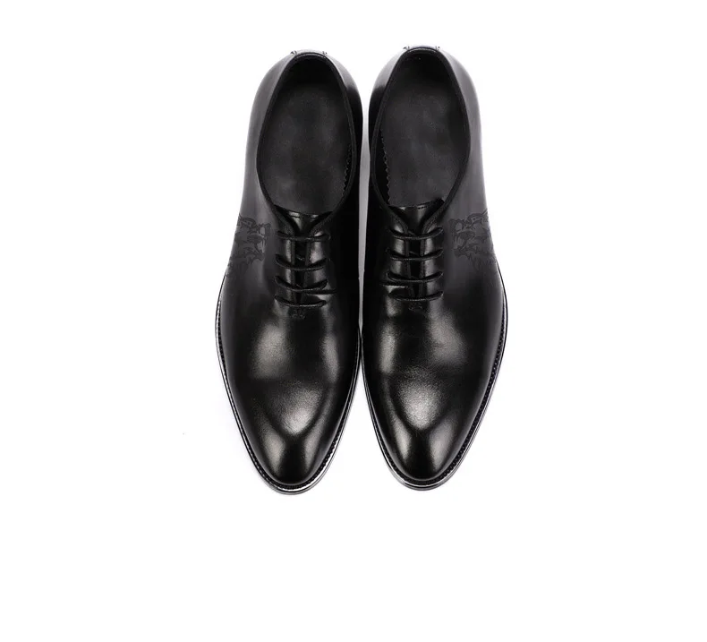 QYFCIOUFU/итальянские дизайнерские деловые мужские модельные туфли-оксфорды из натуральной кожи, модные брендовые туфли с острым носком