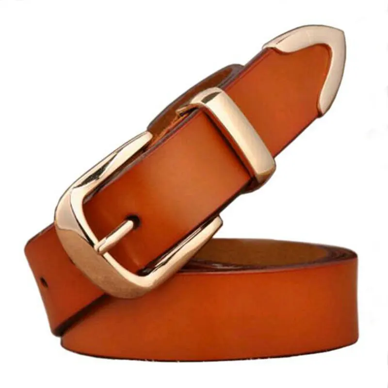 

British Style Ladies Cowhide Genuine Leather Belt Luxury Male Waist Strap Pin Buckle Decorative Waistband For Jeans High Quality