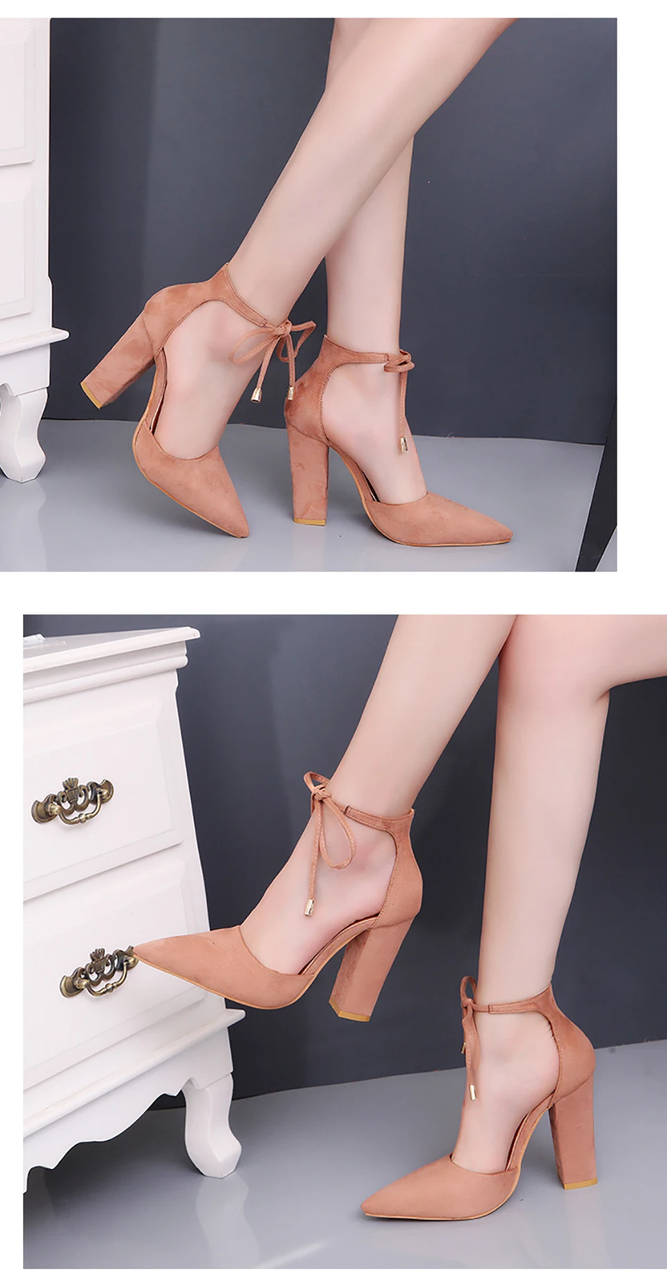 Plardin/7 цветов; туфли-лодочки на ремешке с острым носком; пикантные туфли на высоком толстом каблуке в стиле ретро; Новинка 2108 года; женская обувь на шнуровке; женские босоножки