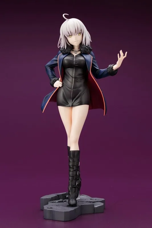 

25CM Fate Grand Order Joan of Arc Black Informal Dress Ver Model PVC Stay Night Anime Action Figure Sexy Gift Decoration Doll