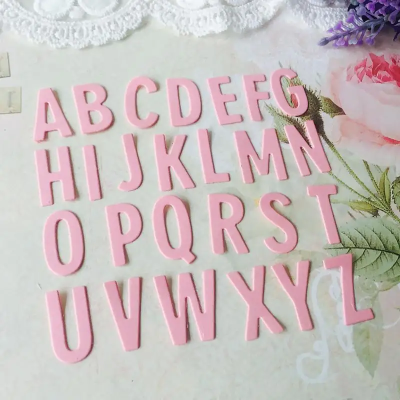 

Engish letter digit metal cutting dies Scrapbook Card envelope decorate bookmark ABC stencil invitation decorate cut die