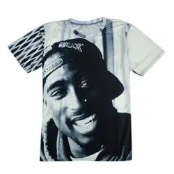 Фирменная Новинка Лето 2Pac футболка 3D короткий рукав o Средства ухода за кожей Шеи Thug Life Футболка с принтом Тупак футболки летняя одежда Топ