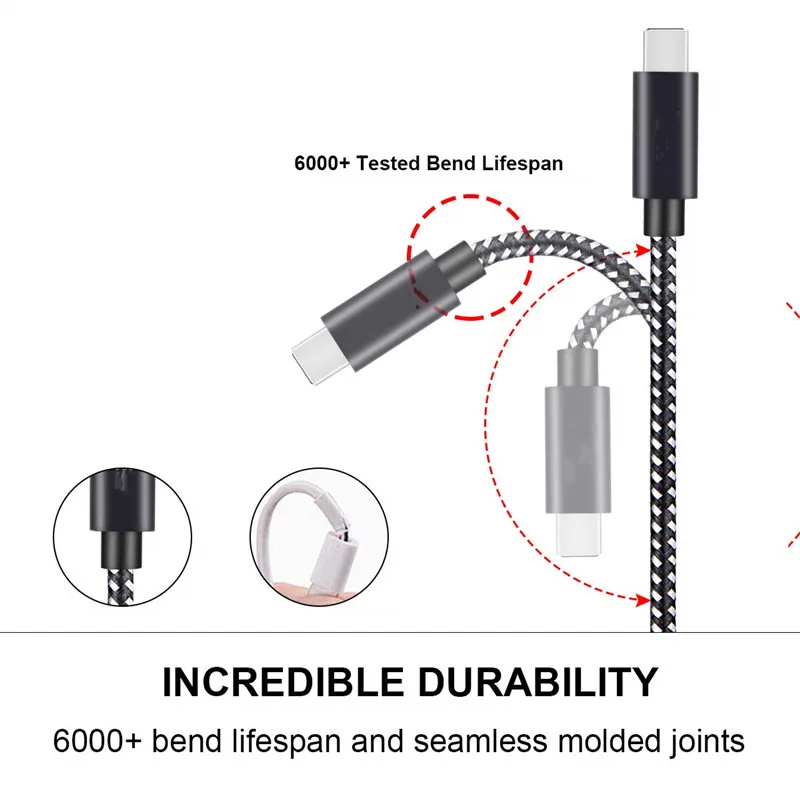 Usb type C USB A нейлоновый плетеный шнур для быстрой зарядки для samsung Galaxy S9 S8 Note 9 8 A3 A5 A7 Для huawei P20 lite mate 20 Pro