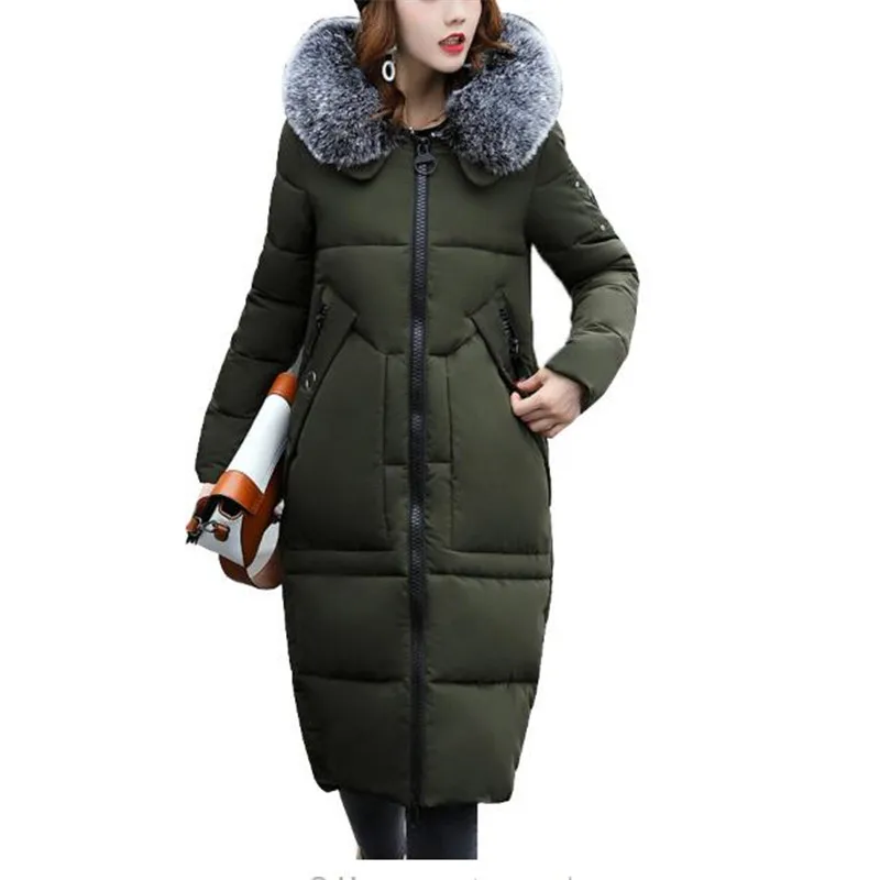 Avec Col Capuchon Long Veste Coton Femmes 3 À De Parka D'hiver Manteau Survêtement 2018 Femelle rembourré Manteaux 4 Mode 1 Fourrure 2 80gwqA