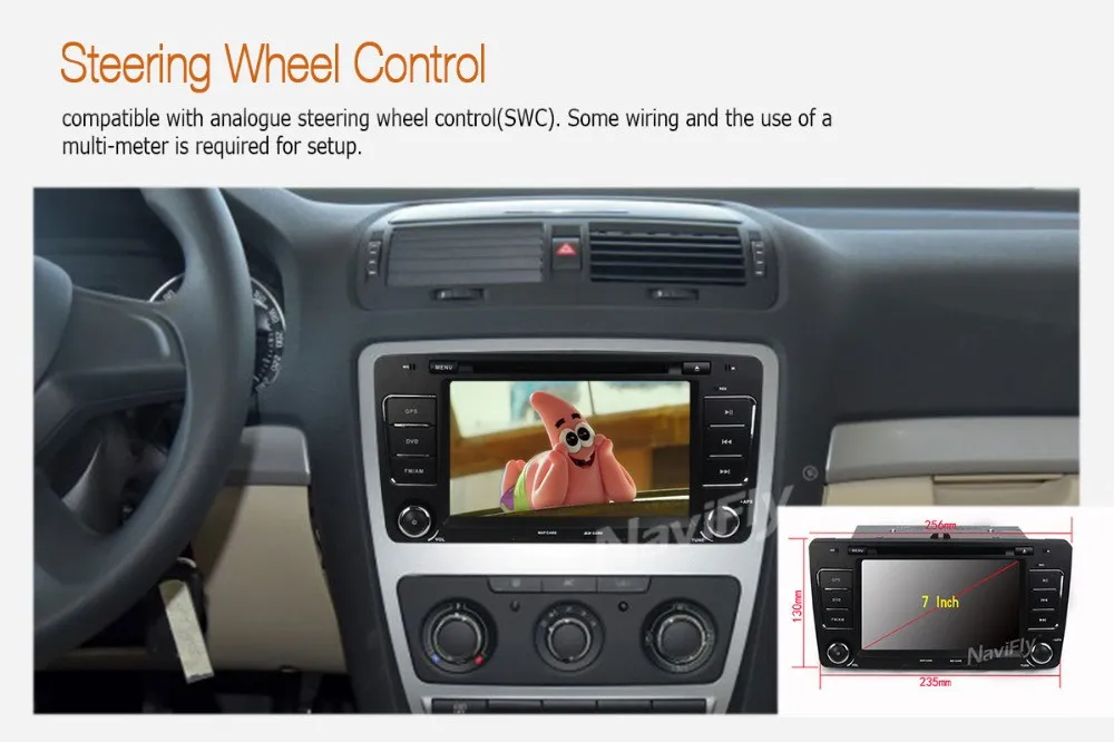 Flash Deal 2Din Android8.0 free shipping mic gift car audio for Skoda Octavia A5 car dvd player gps navigator bluetooth rds with map gift 1