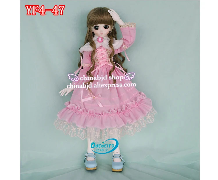 Одежда для куклы BJD SD 1/4 длинная юбка розовое кружевное платье Бесплатная каппа Luts