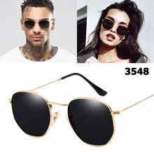 JackJad, Ретро стиль 3548, металлические стильные солнцезащитные очки, шестиугольные Плоские линзы, фирменный дизайн, очки Oculos De Sol, очки с защитой от ультрафиолета