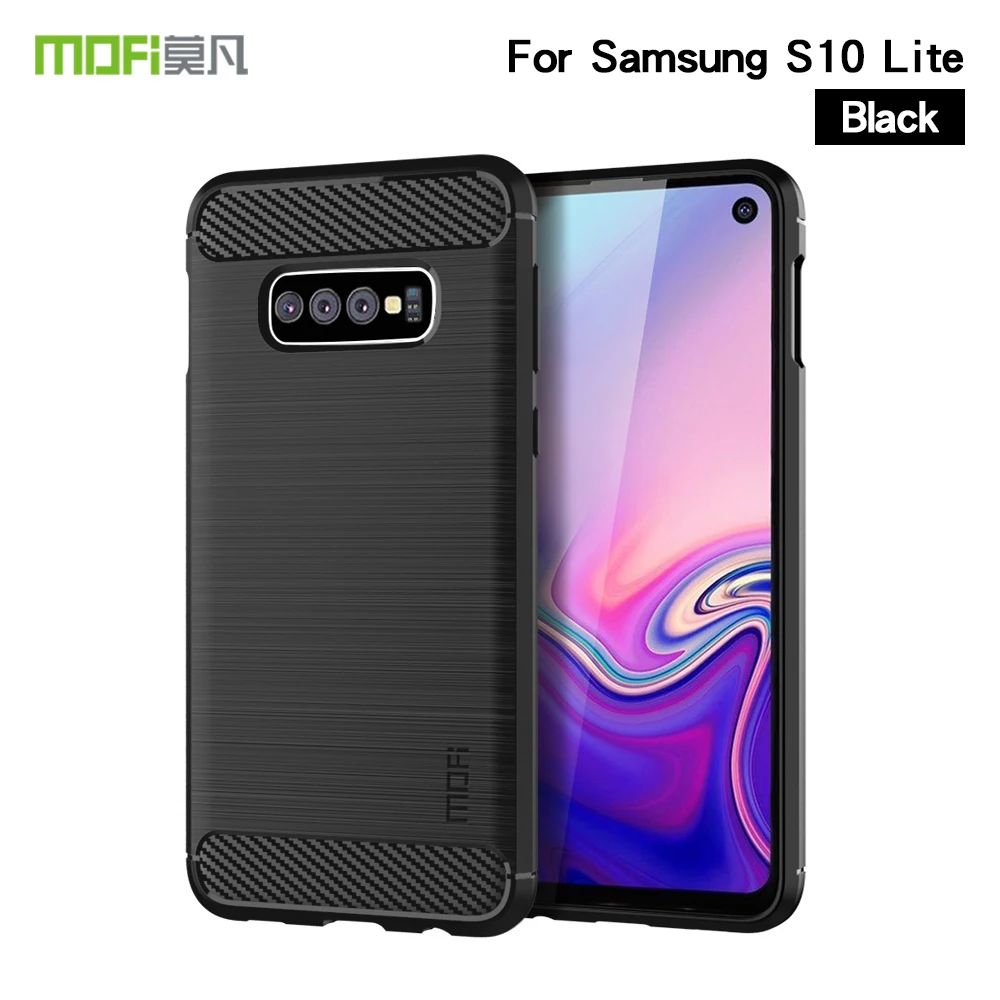 MOFi Fashion Phone Case for Samsung Galaxy S10 Lite Cover Soft Carbon Fiber Silicone TPU Back |