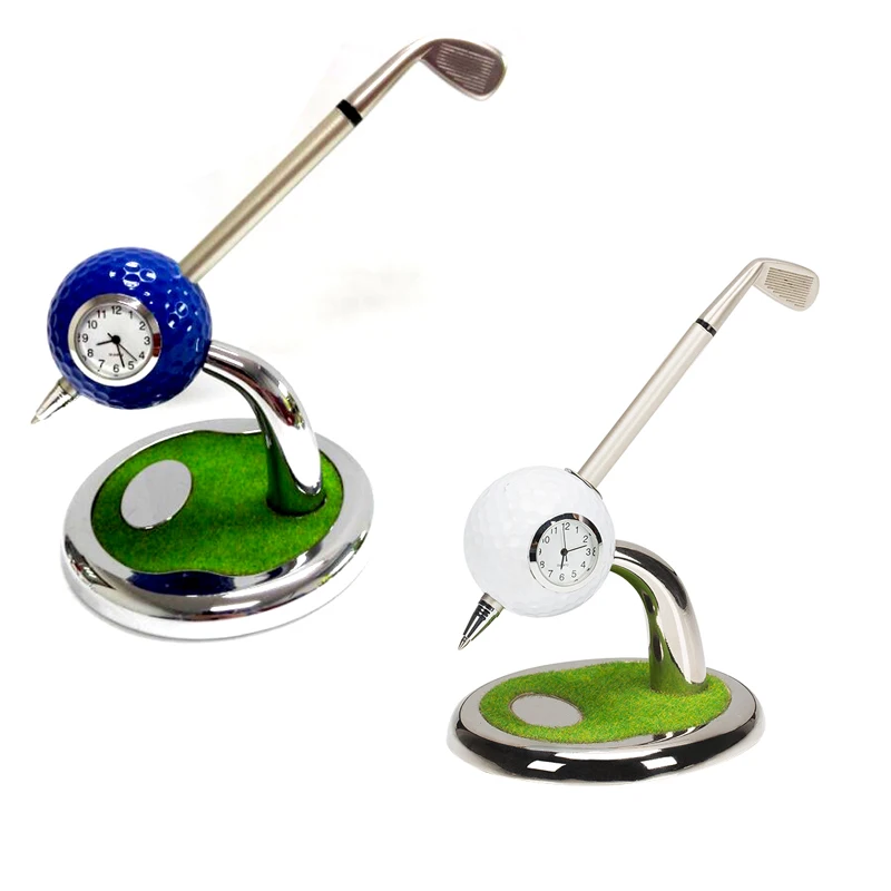 Клюшка для гольфа Подарки роман персональный подарок упаковка коробки гладкая пишущая шариковая ручка с подставка для часов для