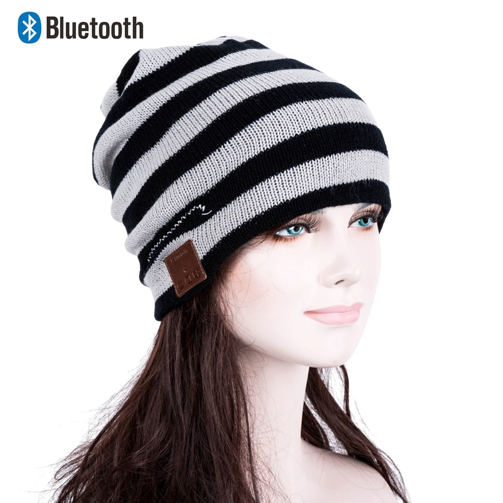 Bluetooth Beanie стерео наушники беспроводные Handsfree Skullies вязаная шапка зима спортивные головные уборы моющиеся кепки наушники Музыка Аудио