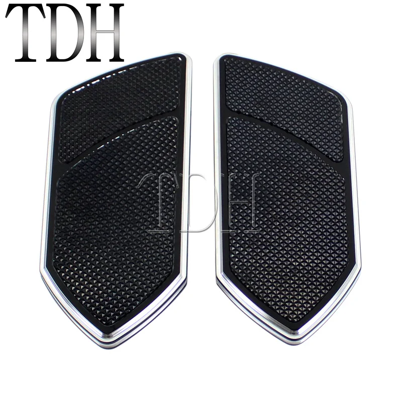 

1 Pair Foot Pegs Motorcycle Rear Foot Board Passenger Floorboard For Harley Touring Road King Road Glide FLH FLT