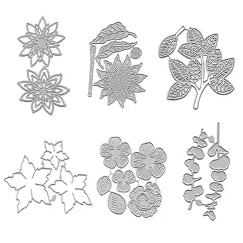 

6 Styles Flowers Metal Cutting Dies Scrapbooking Die DIY Stencils Steel Craft Cut Embossing Tool