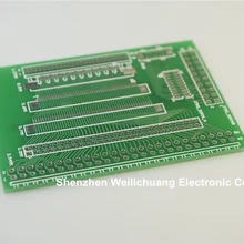 Комплект из 2 предметов, 50 Pin 0,5 мм 0,6 0,7 FFC/fpc-коннектор для подключения ЖК-дисплея к SMT конвертер адаптер для 1,27 2,0 2,54 мм throug отверстия печатной платы