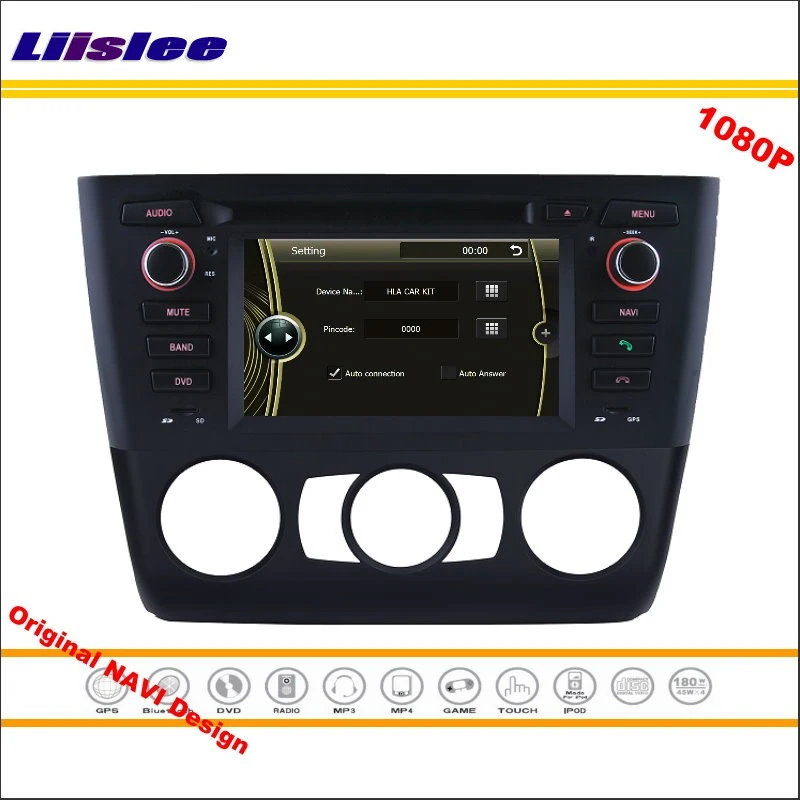 Flash Deal Liislee For BMW E88 1 Series 2004 Onwards Convertibl Stereo Radio CD DVD Player GPS 1080P HD Screen System Original NAVI Design 3