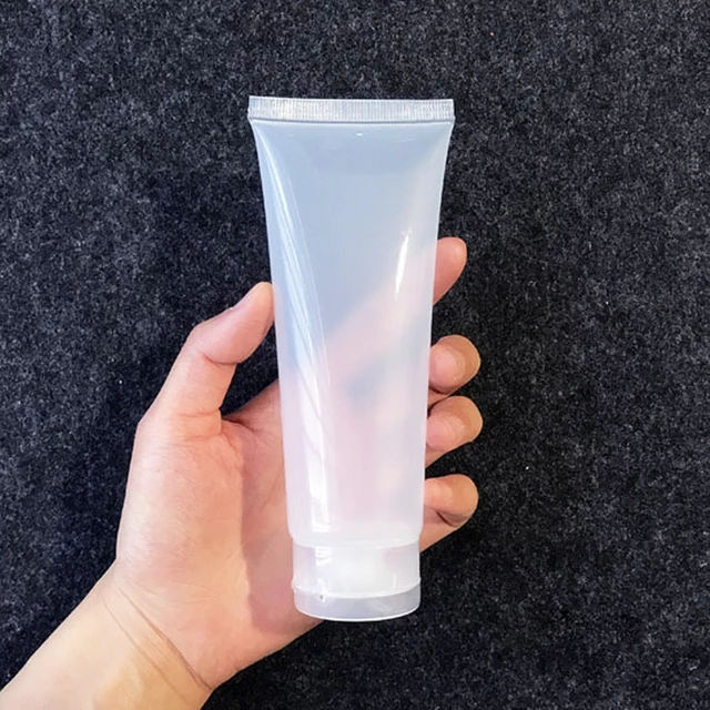 48pcs 120g Empty Clear Soft Refillable Plastic Lotion Tubes Squeeze
