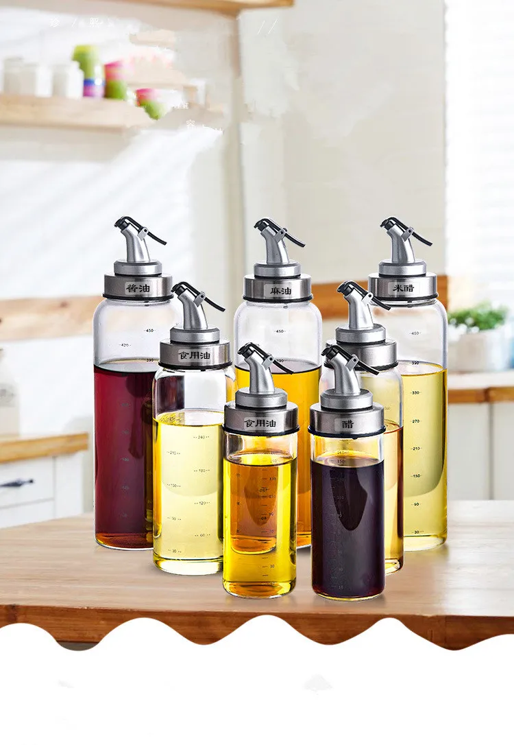 1PC 300ML Cooking Seasoning Bottle Dispenser Sauce Bottle Glass Storage