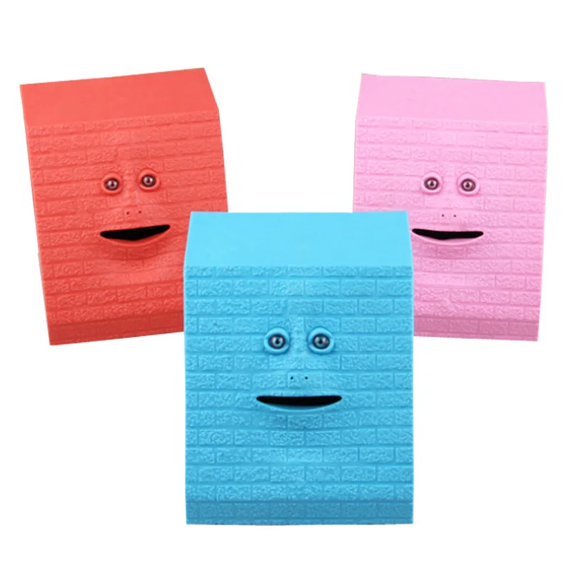  Face Money Swallowing Box Creative Toy Gifts Face Bank Coin Saving Bank Piggy Bank Coins Box for Ch