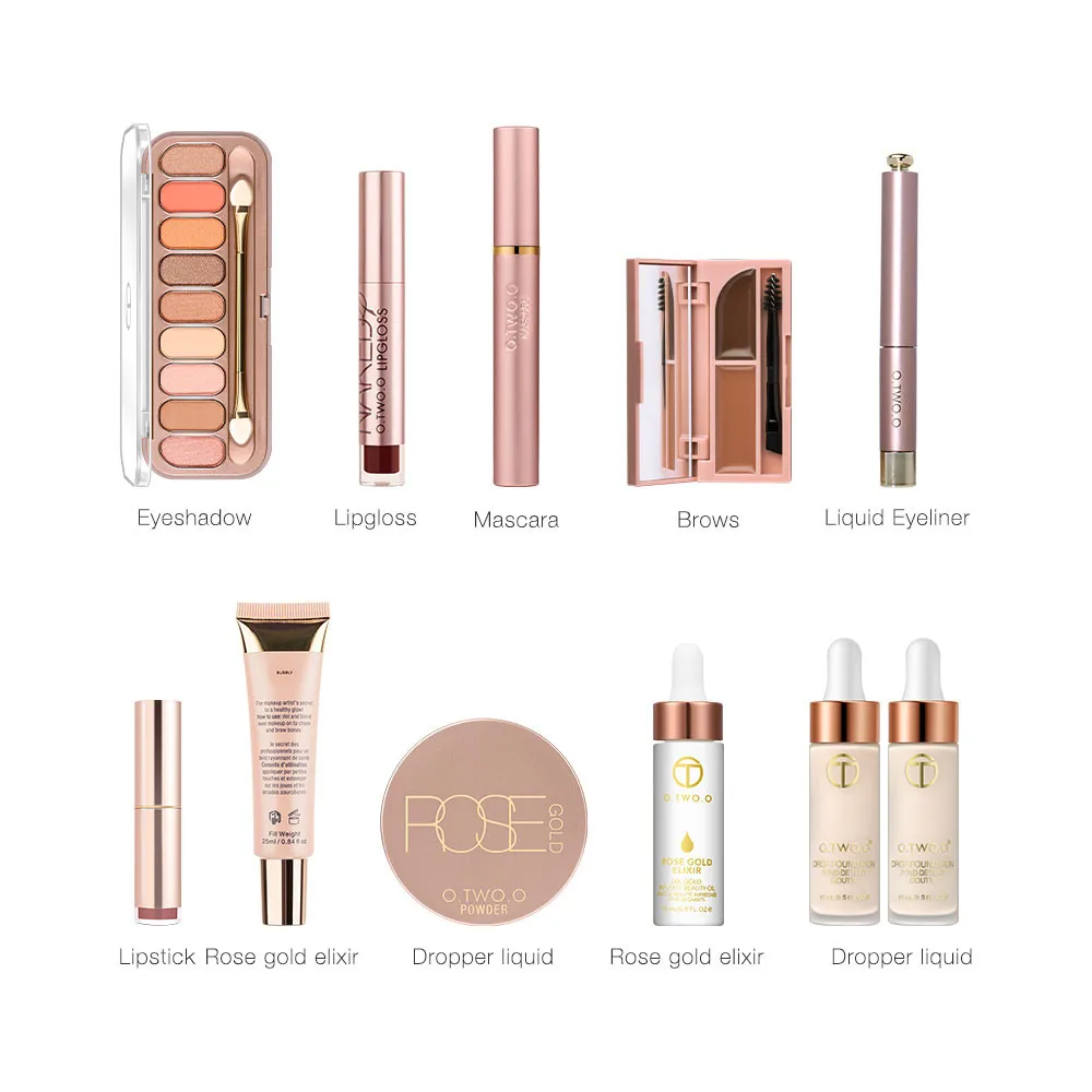 

11PCS Makeup Kits Professional Black Gold Series Gift Box Set with Concealer Eye Shadow Highlighter Matte Lipstick Lip Gloss