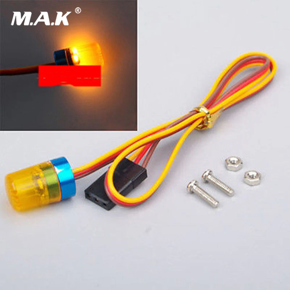 

RC Car Parts 360 Degree Rotation 1:10 RC Model Car LED Light Flash Yellow 13X18 mm AX-510Y 1:10 Model Car Accessories