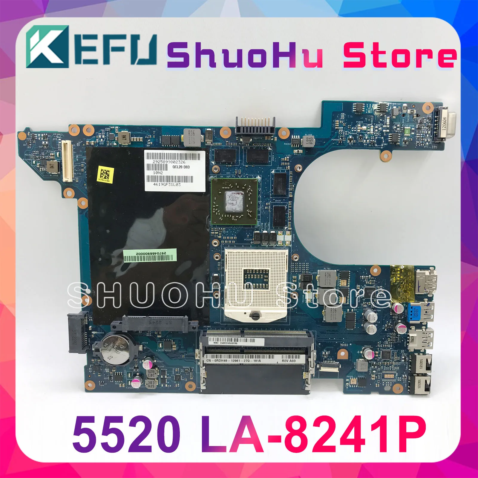 Материнская плата KEFU QCL00 LA-8241P 06D5DG 6D5DG для dell Inspiron 15R 5520 7520 материнская ноутбука HD7670M